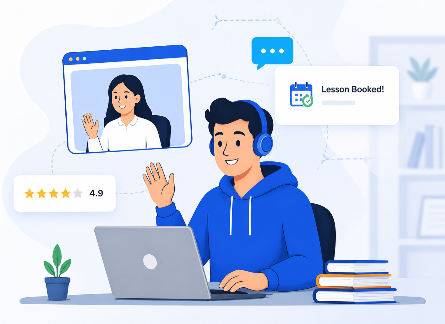 Online tutoring illustration