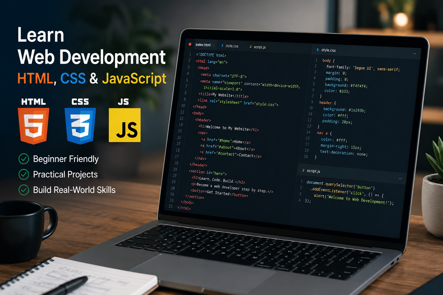 Web Development with HTML, CSS & JavaScript
